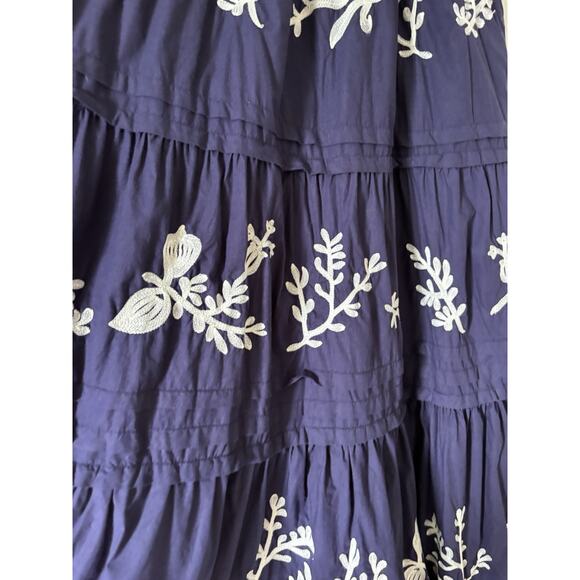 Anthropologie Navy and White Maxi Dress - Picture 7 of 15